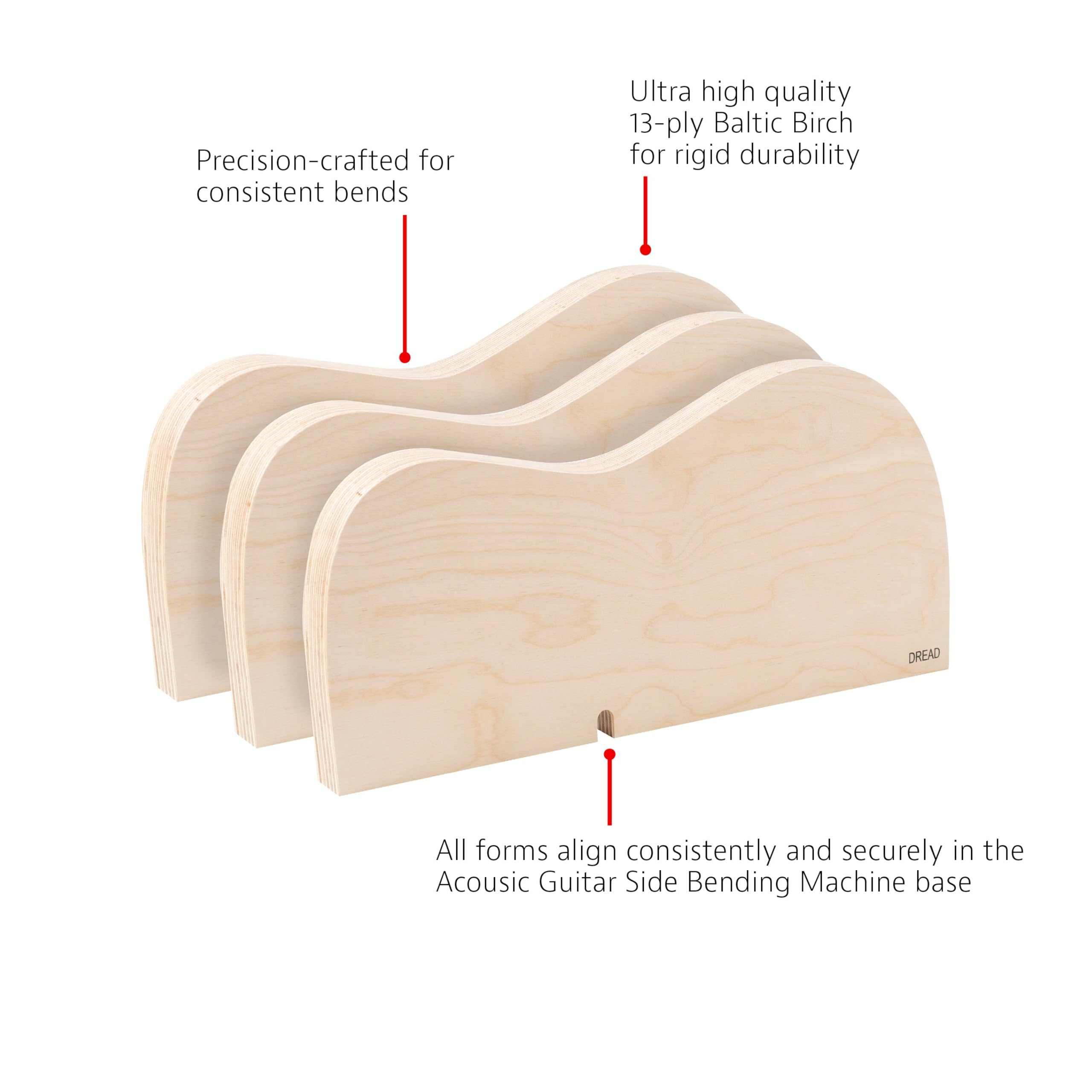 StewMac Acoustic Guitar Side Bending System, With Dreadnought Body Forms (103390) - Image 8