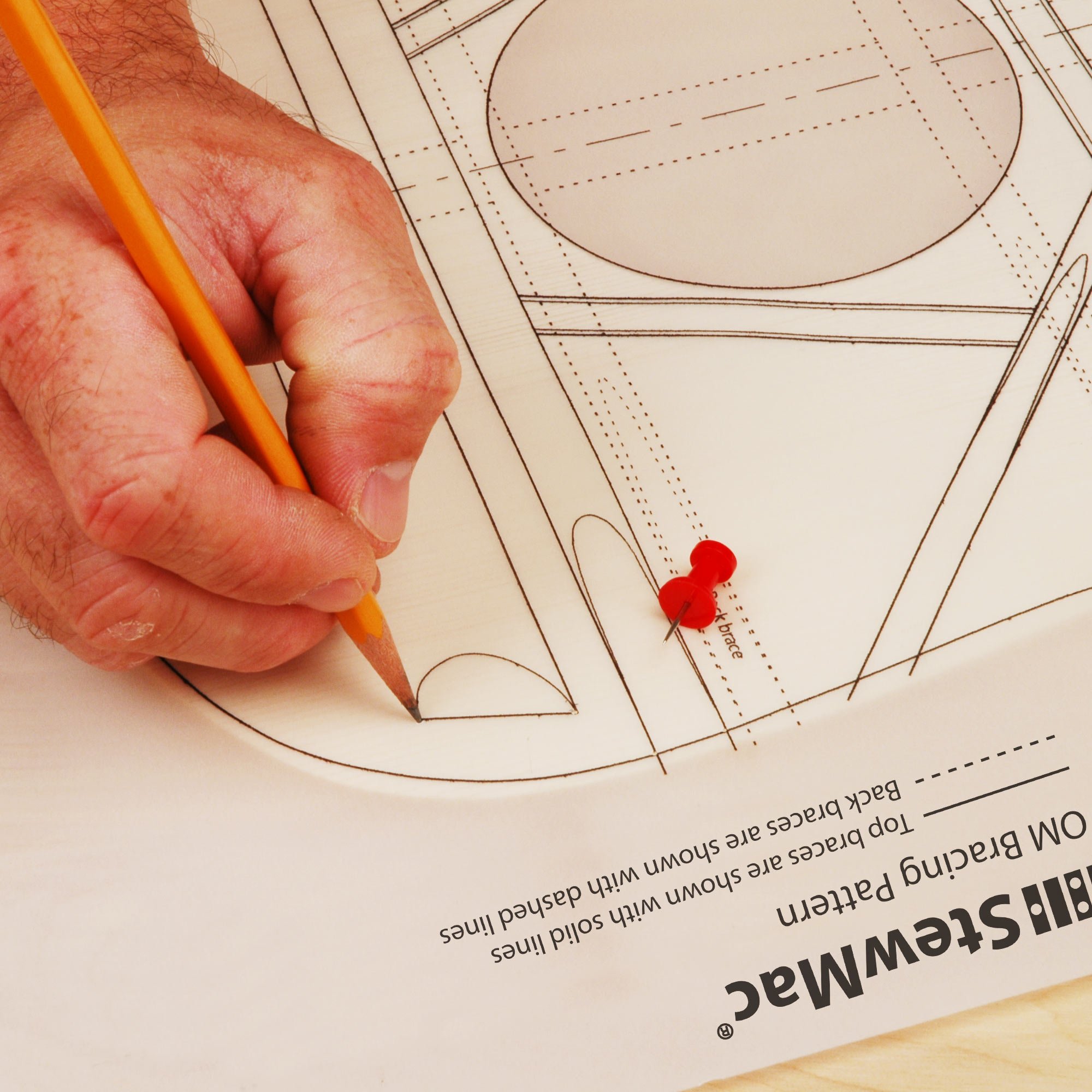 StewMac Build Your Own 1933 OM Acoustic Guitar Kit with Indian Rosewood Back & Sides, Torrefied Top, Dovetail Neck - Image 3