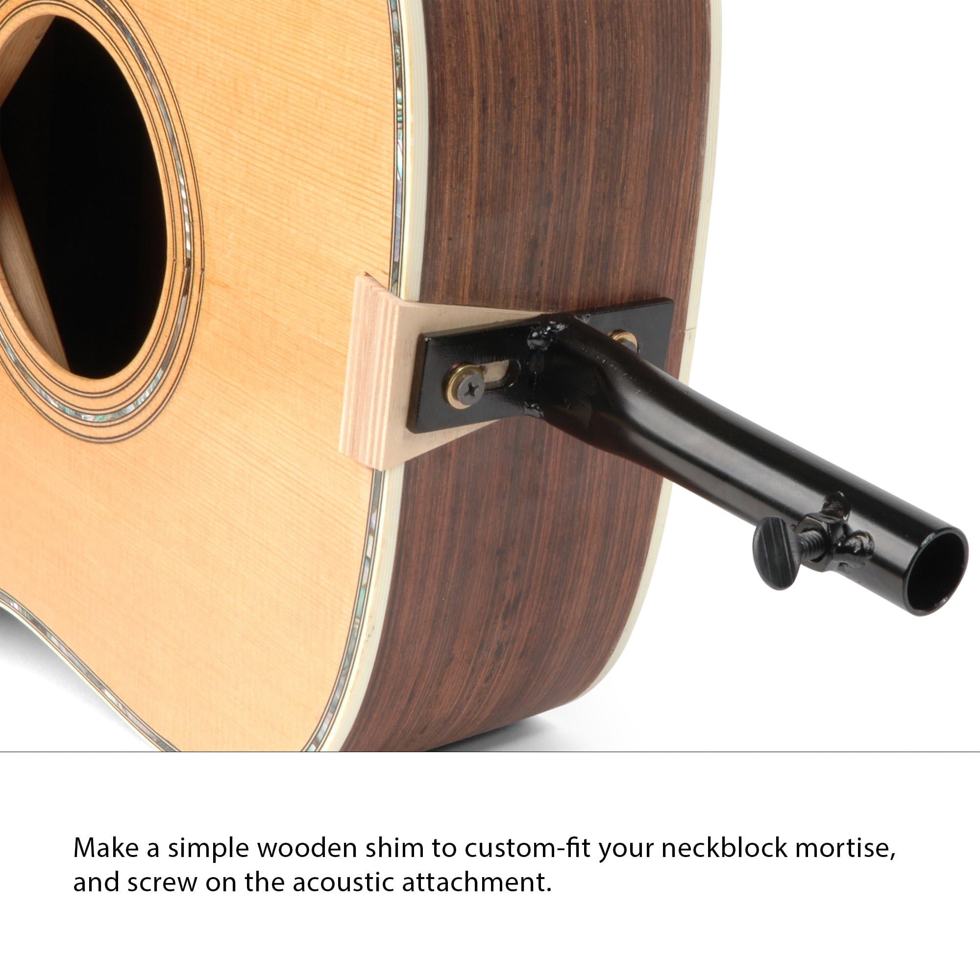 StewMac Freehand Holder – Guitar Body & Neck Holder for Spray Finishing – Rotating Handwheel for Easy, Uniform Spray Coverage – Includes Neck & Body Attachments - Image 4