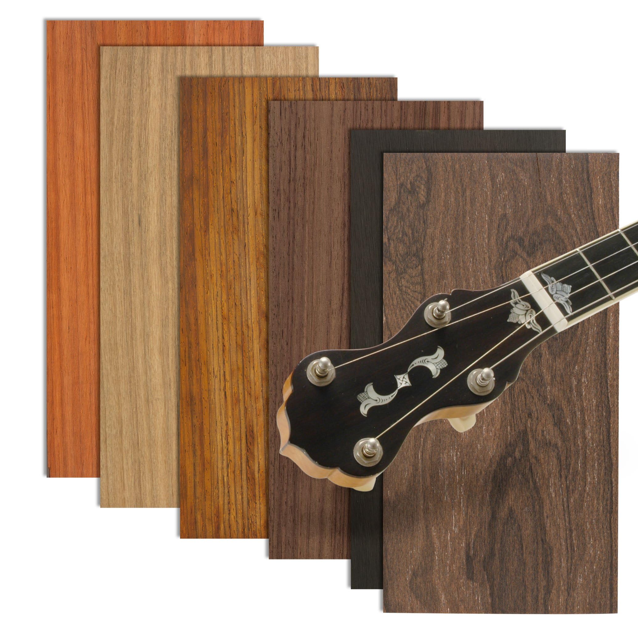 StewMac Peghead Overlay Veneer, Madagascar Rosewood, Oversize - Image 3