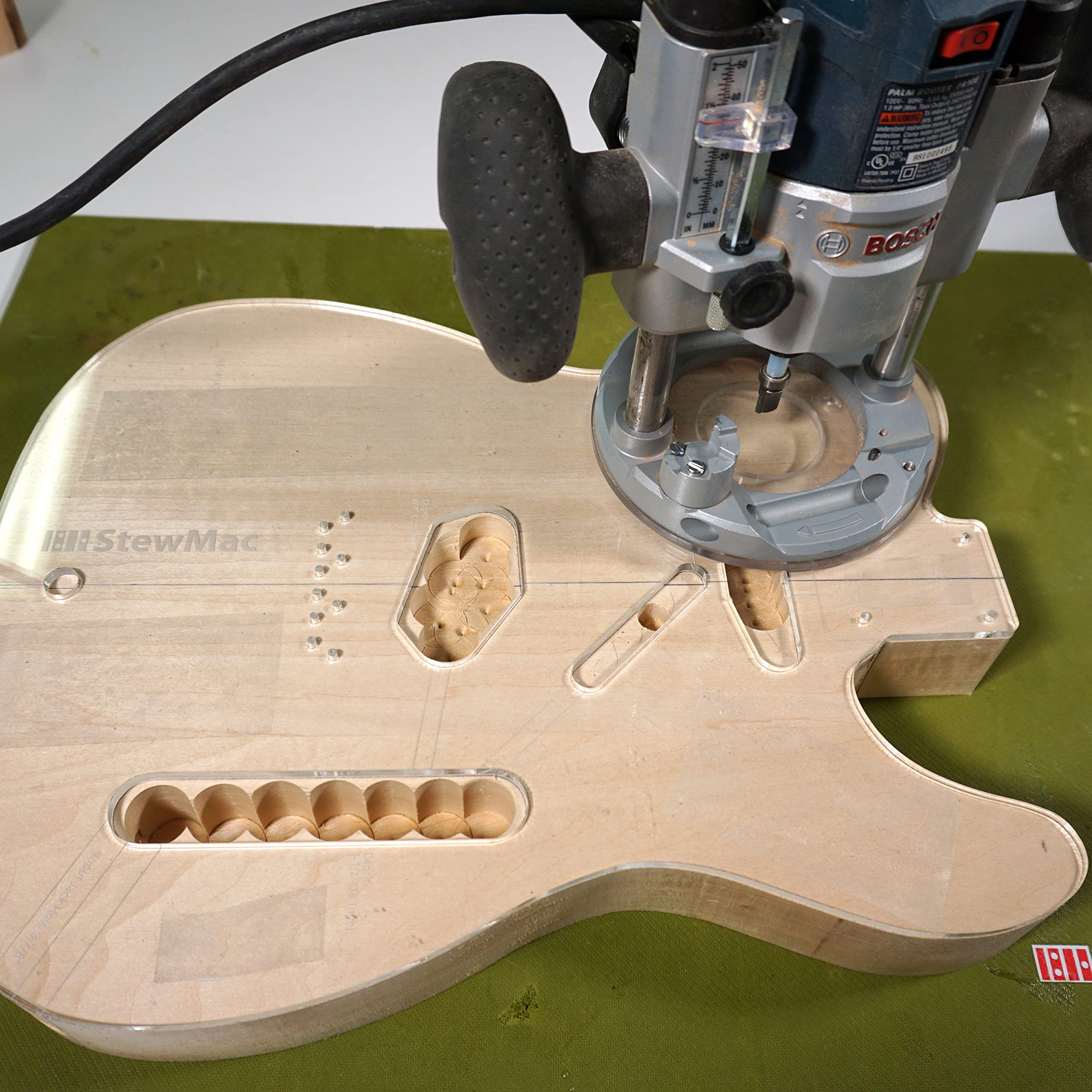 StewMac Routing Template for Vintage Tele, Body Set (2376) – Precision Acrylic Template Set for Guitar Building – Includes Traditional & Custom Pickup Routing Options - Image 3